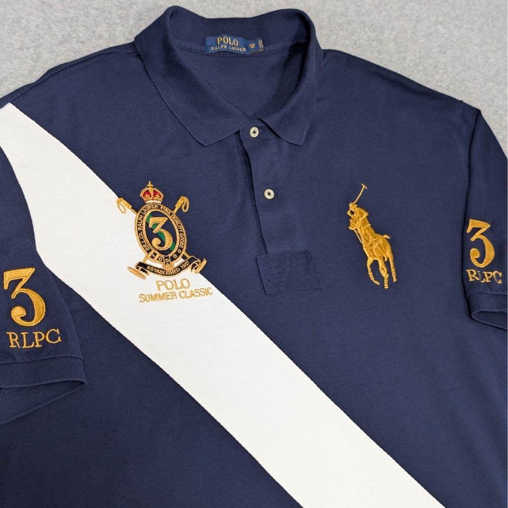Polo Ralph Lauren Summer Classic Polo Shirt Mens 2XB Embroidered Crest RLPC